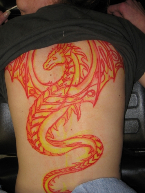 Final Sketch Dragon Tattoo